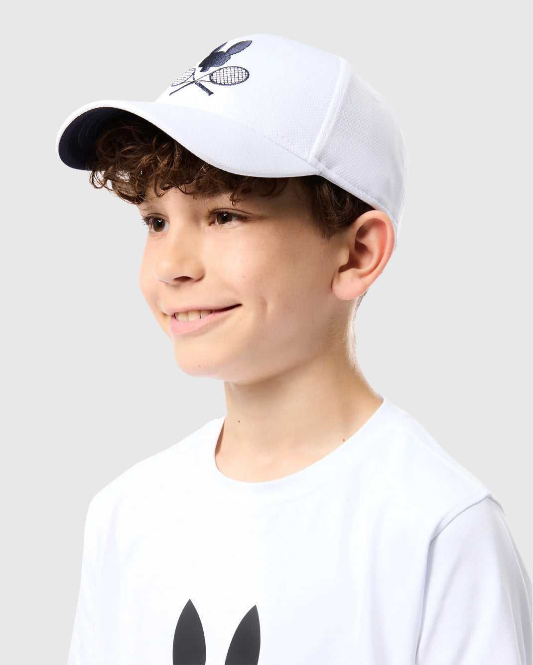 Casquettes Psycho Bunny Courtside Sport Cap Blanche Enfant | QZI-41158201